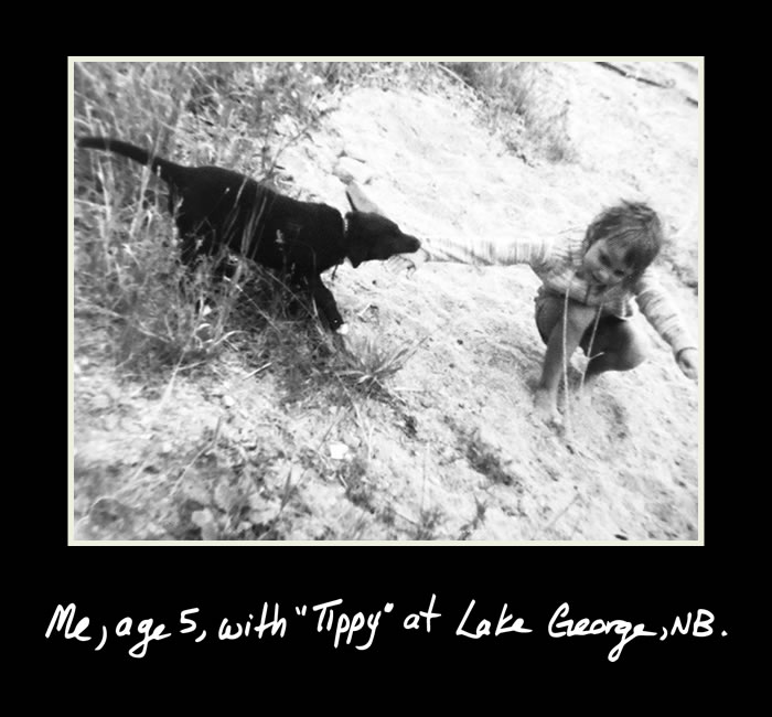 me age 5 with tippy at lake george